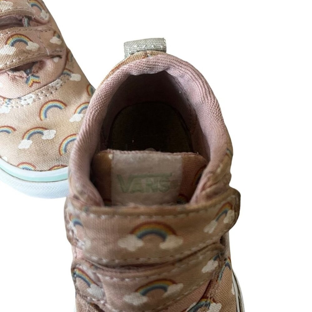 Toddler Pink Rainbow Vans Sneakers Size 4 - Picture 3 of 6